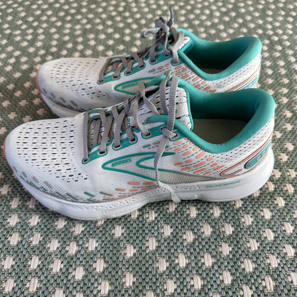Brooks Glycerin 20 Women's Running Shoes - Gray and Teal